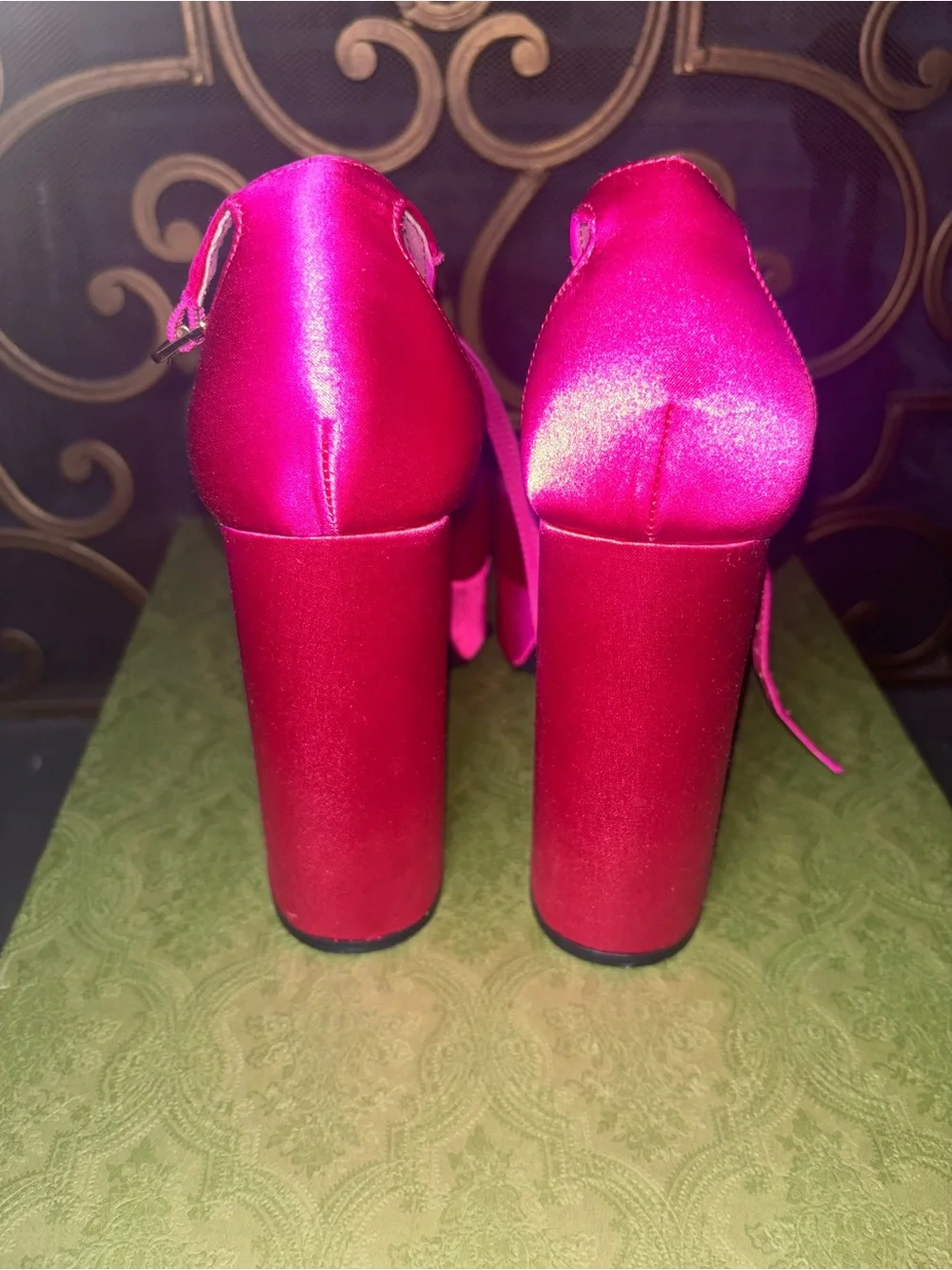 Madden Girl Hot Pink Satin Platforms
